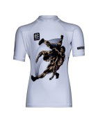 Extreme Hobby Rashguard Dziecięcy Wrestling Krótki Rękaw Biały
