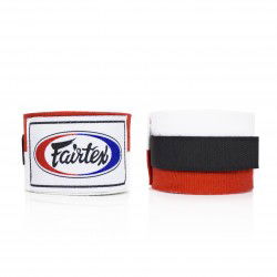 Fairtex Bandaże Bokserskie HW2 Białe/Czerwone - sklep MMAniak.pl