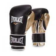 Everlast Rękawice bokserskie Powerlock PU Czarne/Złote - sklep MMAniak.pl