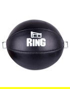 Ring Sport Piłka/Gruszka Refleksowa Skórzana Czarna - sklep MMAniak.pl