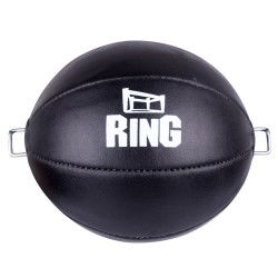 Ring Sport Piłka/Gruszka Refleksowa Skórzana Czarna - sklep MMAniak.pl