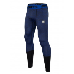 Pitbull Leginsy Performance Pro Plus Small Logo Niebieskie - sklep MMAniak.pl
