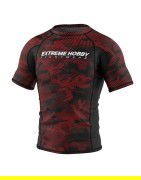 Extreme Hobby Rashguard Krótki Rękaw Havoc Czerwony - sklep MMAniak.pl