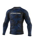 Extreme Hobby Rashguard Długi Rękaw Havoc Niebieski - sklep MMAniak.pl