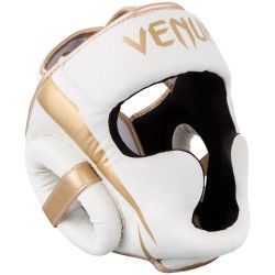 Venum Kask Bokserski Elite Biały/Złoty - sklep MMAniak.pl