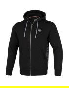 Pitbull Rozpinana Bluza z Kapturem French Terry Lotus Czarna - sklep MMAniak.pl