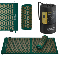 4FIZJO Acupressure Mat  DUŻA 130x50 z poduszką zielono złota - sklep MMAniak.pl