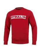 Pitbull Bluza Crewneck Terry Hilltop Czerwona - sklep MMAniak.pl
