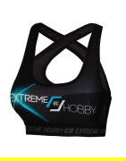 Biustonosz Sportowy Damski Extreme Hobby MT SPORT Czarny/Turkusowy