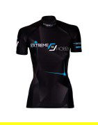 Rashguard Damski Extreme Hobby MT Sport Krótki Rękaw Czarny/Turkusowy