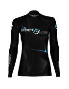 Rashguard Damski Extreme Hobby MT Sport Długi Rękaw Czarny/Turkusowy