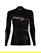 Rashguard Damski Extreme Hobby MT Sport Długi Rękaw Czarny/Różowy