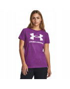 T-shirt Damski Under Armour Sportstyle Logo Fioletowy
