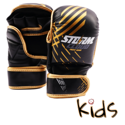Czarno-Złote Rękawice Dziecięce do MMA StormCloud Lynx | MMAniak.pl