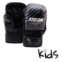 Czarne Rękawice Dziecięce do MMA StormCloud Lynx | MMAniak.pl