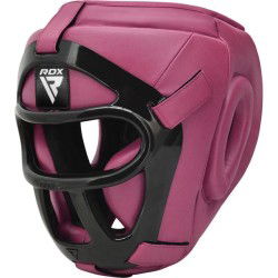 RDX Kask Bokserski z kratą HGX-T1 Grill Różowy - sklep MMAniak.pl