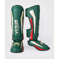 Venum Ochraniacze Piszczeli Elite Green Special Edition - w MMAniak.pl