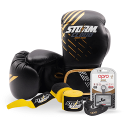 Zestaw bokserski Czarno-złote StormCloud LYNX – MMA, boks | mmaniak.pl