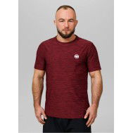 Pitbull Koszulka techniczna Casual Sport Small Logo Bordowa | MMAniak.pl