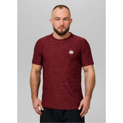 Pitbull Koszulka techniczna Casual Sport Small Logo Bordowa | MMAniak.pl
